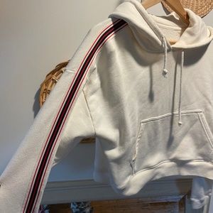 TNA Aritizia Sweater Striped Sleeves